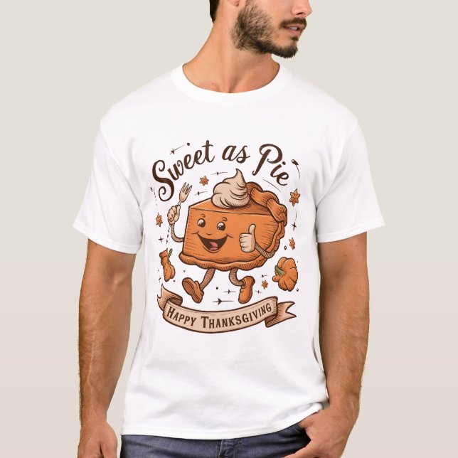 "Sweet as Pie" Erntedank T - Shirt im Tattoo-Style (Vorderseite)