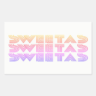 "Sweet As"-Regenbogenaufkleber Rechteckiger Aufkleber
