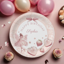 Sweet as Strawberry Fairy Girl Geburtstag Willkomm