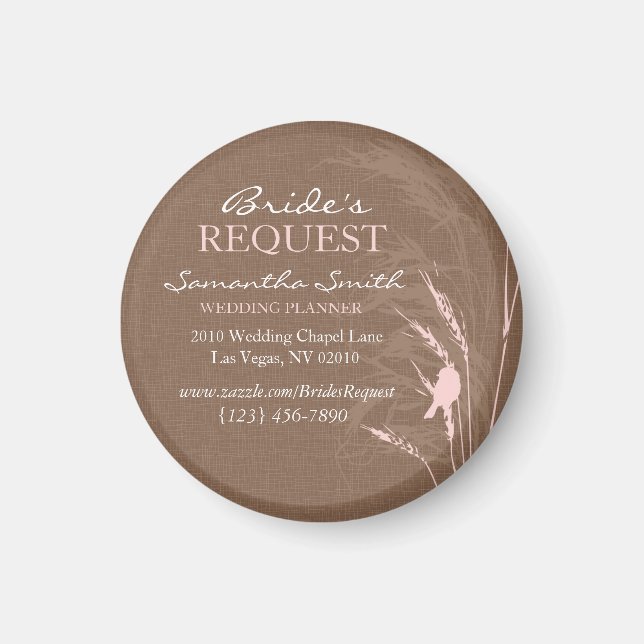 Sweet Autumn Bride Business Magnet 2 (Vorne)