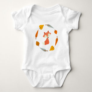 Sweet Autumn Leaves Fox Baby Strampler