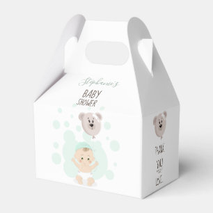 Sweet Baby and Bear Balloon Babydusche Geschenkschachtel