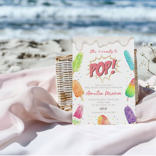 Sweet Baby auf dem Weg   Eiscreme-Pop-Kinderdusche Einladung