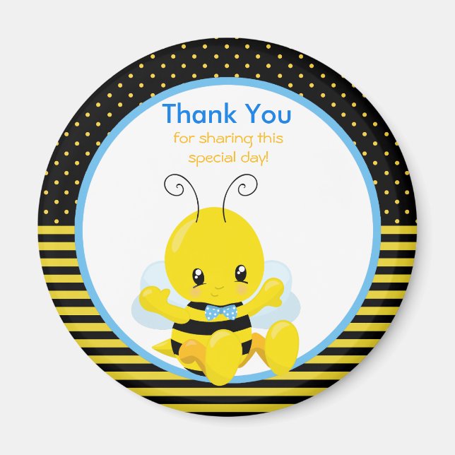 Sweet Baby Bee Boy Danke Magnet (Vorne)