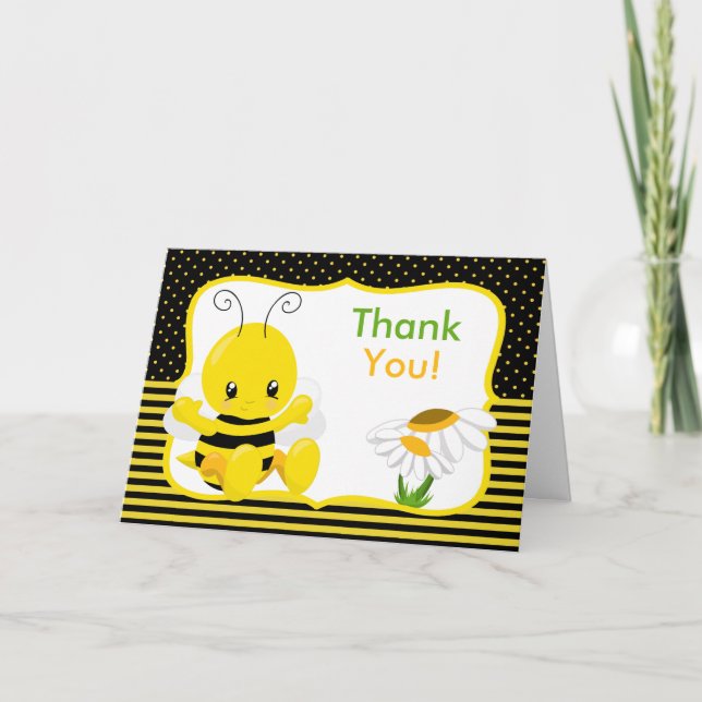 Sweet Baby Bee Danke Karte (Vorderseite)