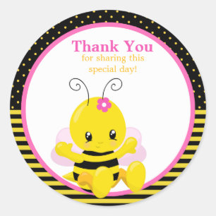 Sweet Baby Bee Girl Danke, Sticker