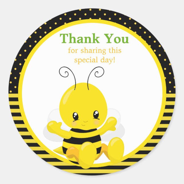 Sweet Baby Bee Vielen Dank, dass Sie Sticker (Vorderseite)