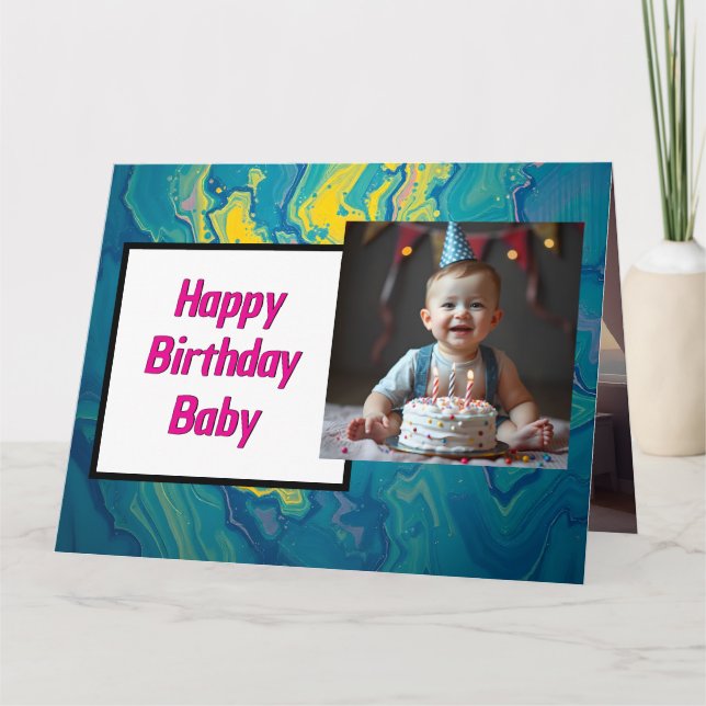 Sweet Baby Birthday Card - Sofortiger Download Karte (Vorderseite)