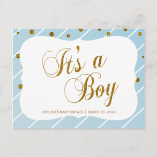 Sweet Baby Blue und Gold Confetti - UAWG 2 Postkarte