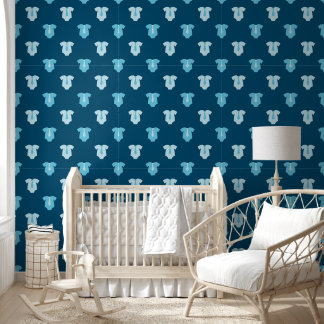 Sweet Baby Boy Blue Fashion Dark Blue Kinderzimmer Tapete
