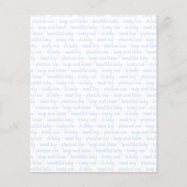 Sweet Baby Boy Blue Scrapbook Paper (Vorderseite)