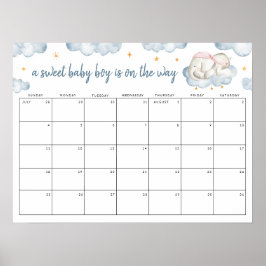 Sweet Baby Boy Gender Raten Sie das Datum Poster