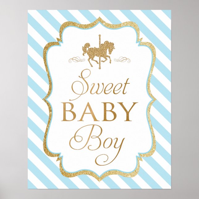 Sweet Baby Boy Kinderzimmer Poster (Vorne)