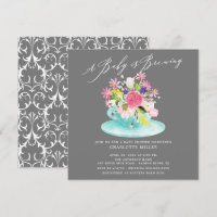 Sweet Baby Brewing Floral Baby Tee Einladung