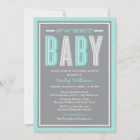Sweet Baby Chic Typ Aqua Blue Gray Baby Dusche