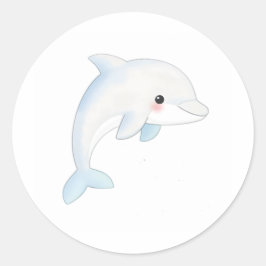 Sweet Baby Dolphin Calf Sticker Wasserfarbe