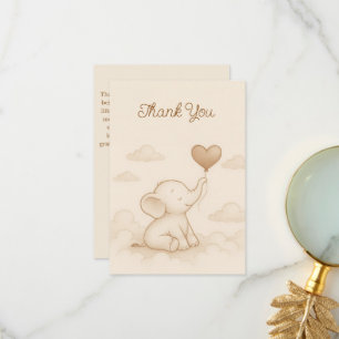 Sweet Baby Elephant Baby Dusche Danke Karte