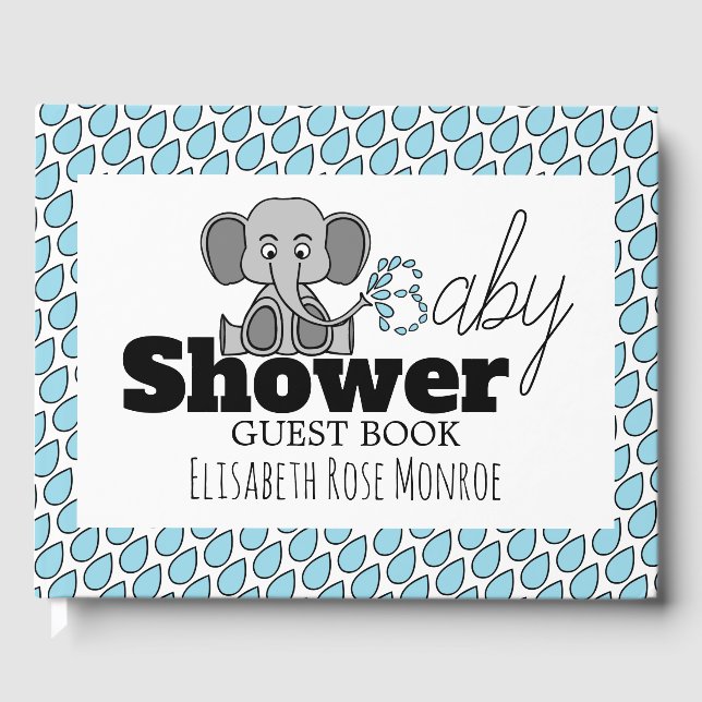 Sweet Baby Elephant, Babydusche Gästebuch (Vorderseite)
