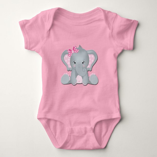 Sweet Baby Elephant Bodysuit Strampler (Vorderseite)