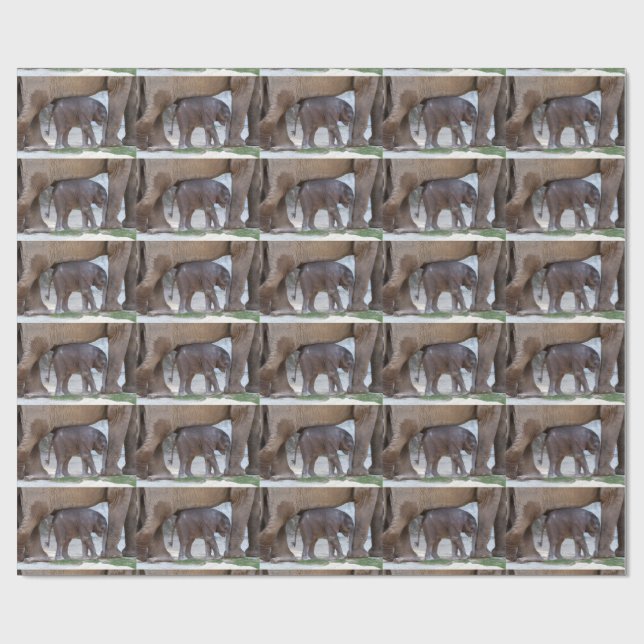 Sweet Baby Elephant Geschenkpapier (Flach)