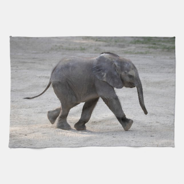 Sweet Baby Elephant Kibali Geschirrtuch (Horizontal)