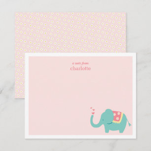 Sweet Baby Elephant Note Card Mitteilungskarte