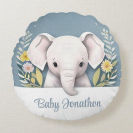 Sweet Baby Elephant Rundes Kissen