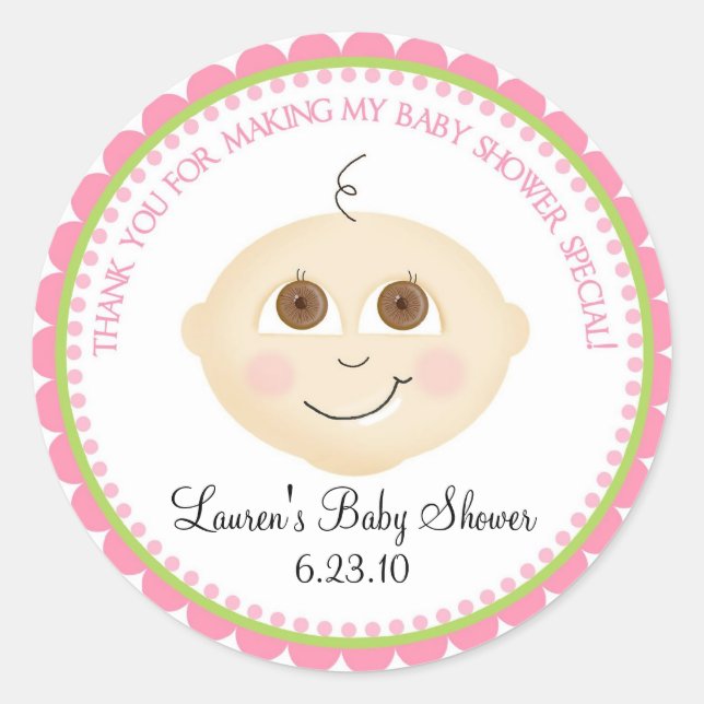 Sweet Baby Face Shower Stickers (Vorderseite)