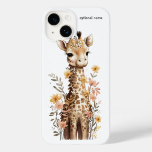 Sweet Baby Giraffe Floral Case-Mate iPhone 14 Hülle