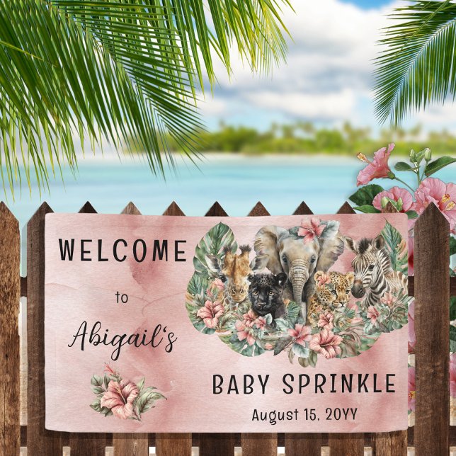 Sweet Baby Girals Tropical Safari Sprinkle Banner (Von Creator hochgeladen)