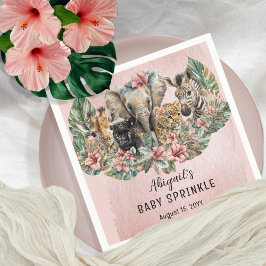 Sweet Baby Girals Tropical Safari Sprinkle Serviette
