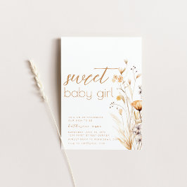 Sweet Baby Girl Babydusche Party Einladung