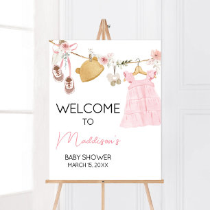 Sweet Baby Girl Boho Kleidung Babydusche Willkomme Poster