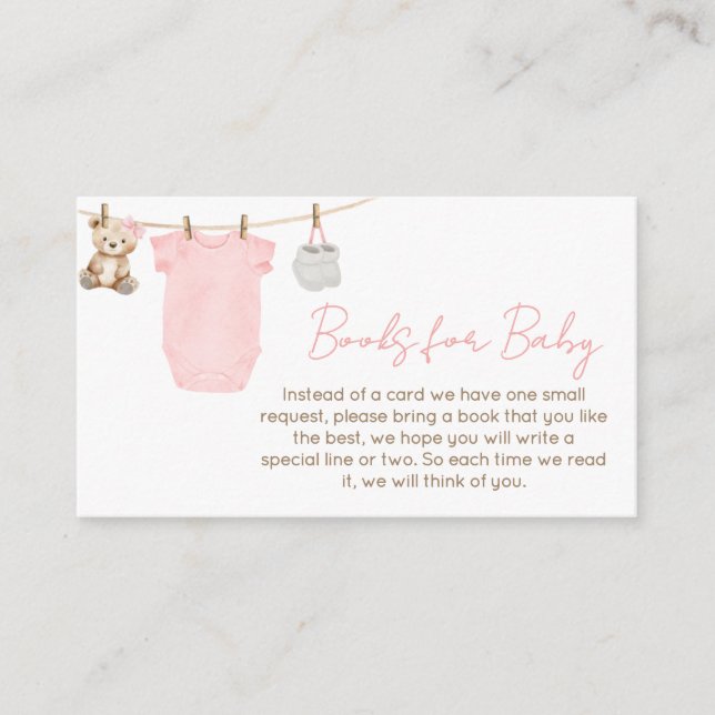 Sweet Baby Girl Clothesline Books for Baby Begleitkarte (Vorderseite)