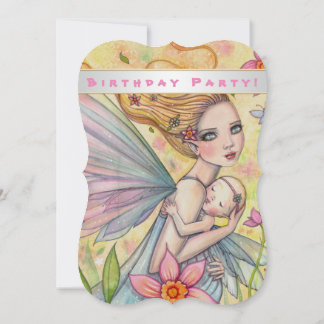 Sweet Baby Girl Fairy erste Geburtstagsparty Einladung