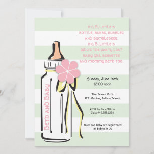 Sweet Baby Girl Flasche Dusche Einladung