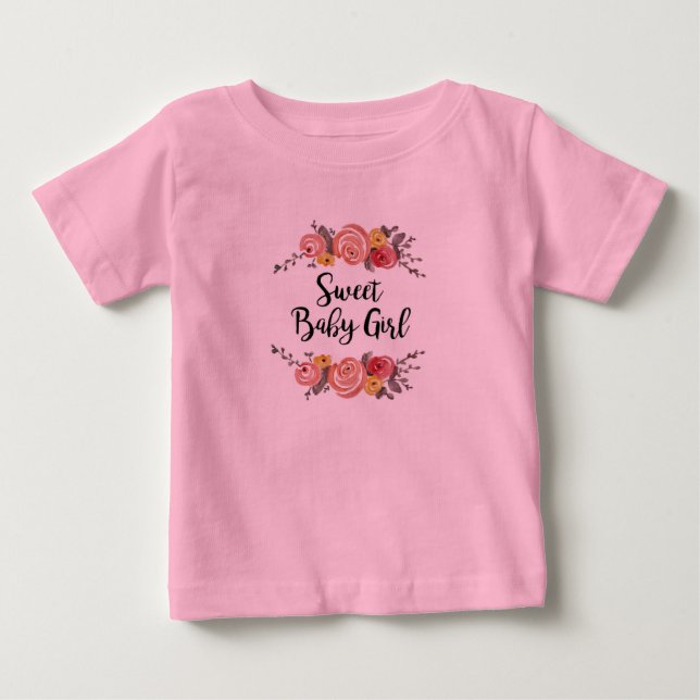 Sweet Baby Girl Floral Garden T-shirt (Vorderseite)