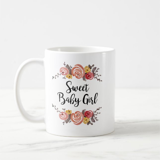 Sweet Baby Girl Gender Reveal Tasse (Links)