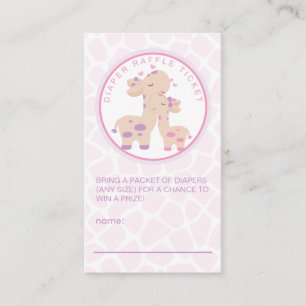 Sweet Baby Girl Giraffe Babydusche Windelwindeln Begleitkarte