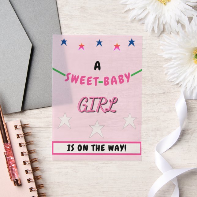 Sweet Baby Girl Pink Baby Showstars (Hochzeit)