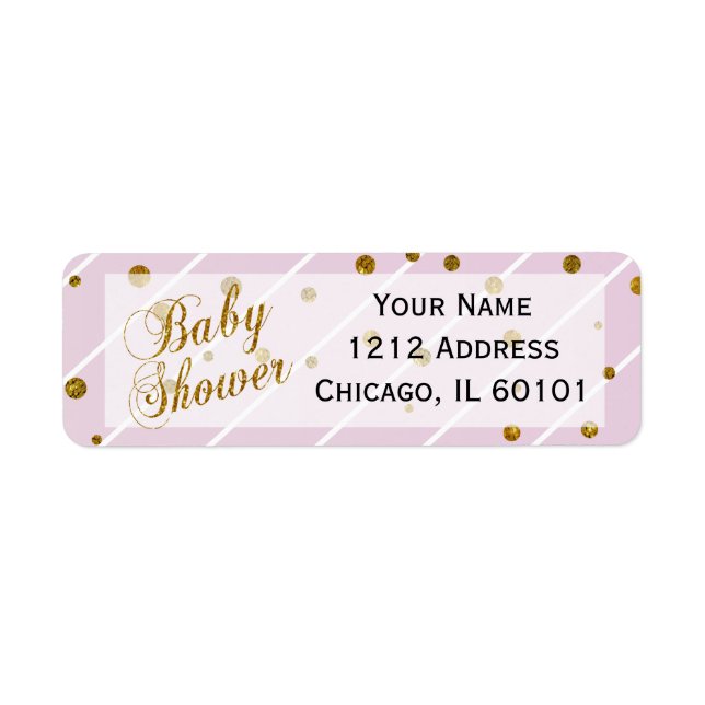 Sweet Baby Girl Pink & Gold Confetti | Babydusche (Vorne)