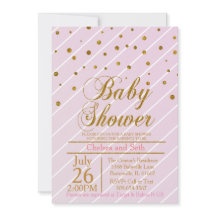 Sweet Baby Girl Pink & Gold Confetti | Babydusche