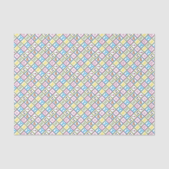 Sweet Baby Girl Squares Seidenpapier (Vorderseite)