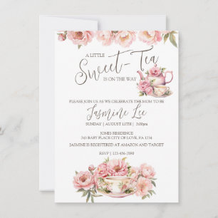 Sweet Baby Girl Tea Party Kinderdusche Einladung