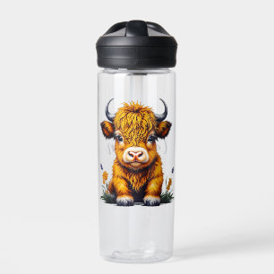 Sweet Baby Highland Cow Personalisiert Trinkflasche