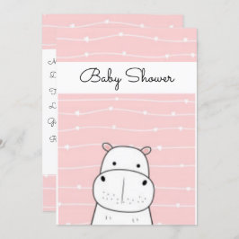 Sweet Baby Hippo Baby Dusche Einladung