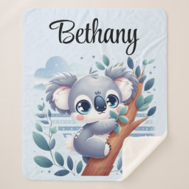 Sweet Baby Koala - Sherpa Blanket Sherpadecke