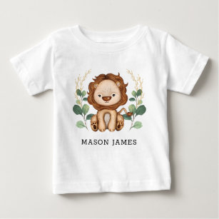 Sweet Baby Lion Jungle Safari Animal Boy Wild One Baby T-shirt