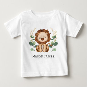Sweet Baby Lion Jungle Safari Animal Boy Wild One T-shirt
