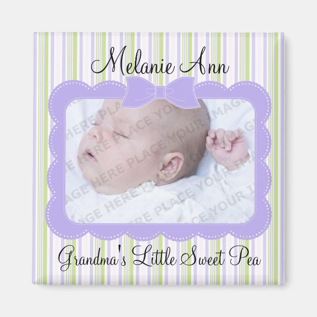 Sweet Baby Pea Foto Magnet (Vorne)